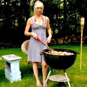 AE stripped shoulder convertible strapped dress